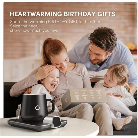 Smart Heated Coffee Mug Warmer & Mug Set - Heated Coffee Warmer with Auto Shut - Picture 6 of 7